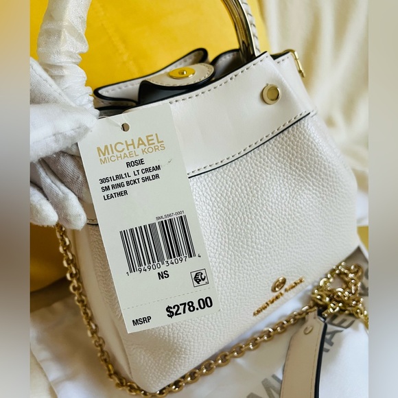NWT Micheal Kors Rosie Small Ring Bucket Shoulder/Crossbody Bag with Dust bag. - Picture 6 of 15
